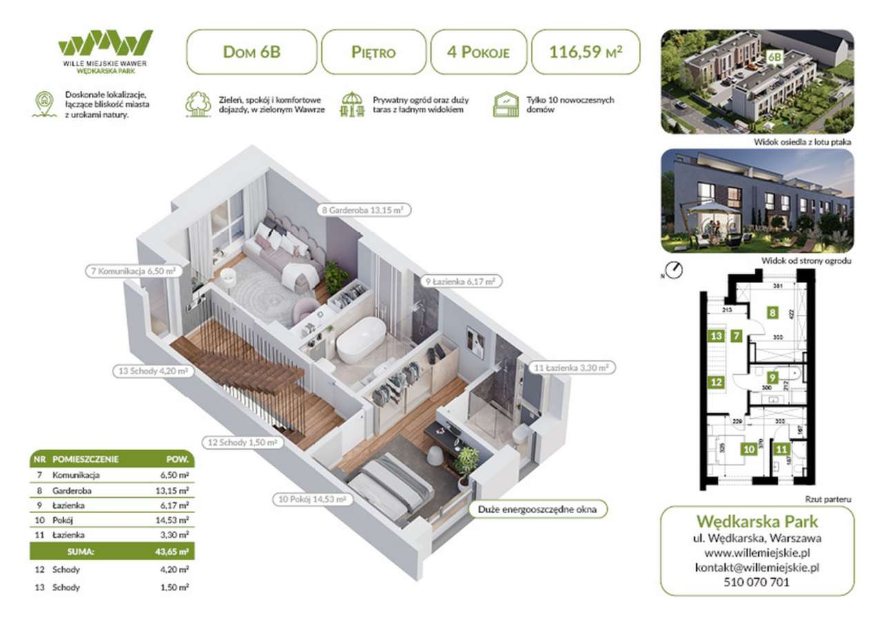 5-pokojowy dom 116m2 + ogródek Bezpośrednio - Pełny obrazek: 2/7