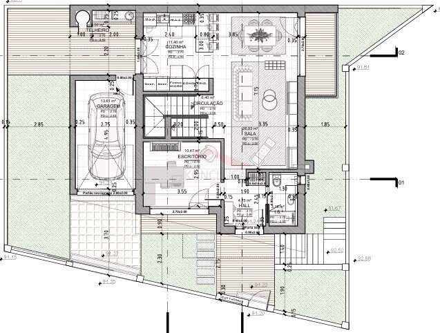 Moradia T4 de arquitetura moderna, estado de nova.-43