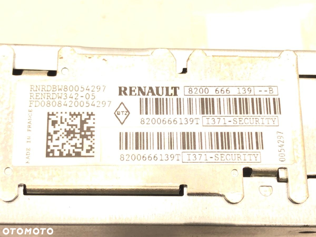 RADIO RENAULT CLIO III (BR0/1, CR0/1) 2005 - 2014 1.6 16V (BR09, BR0T, CR09, CR0T) 65 kW [88 KM] - 4