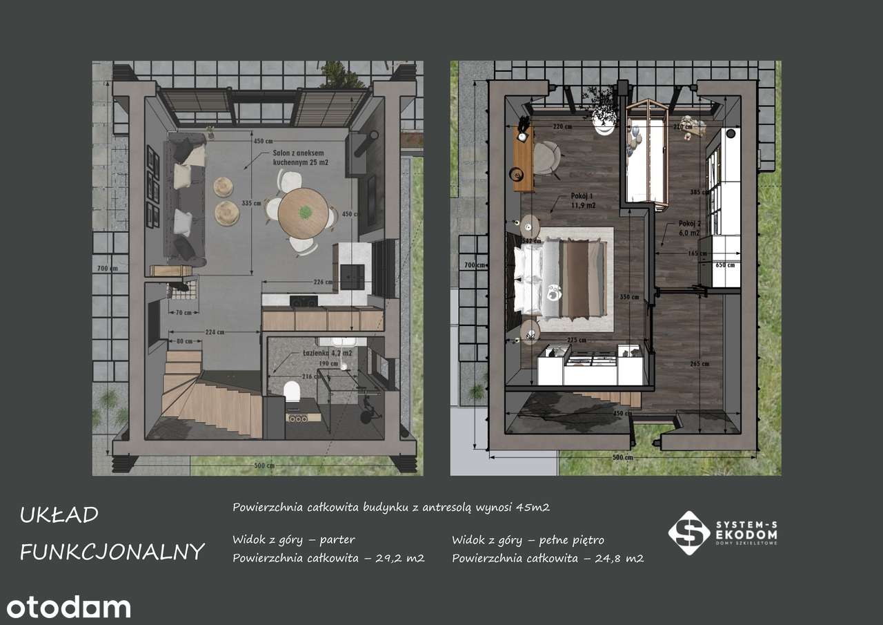 Nowoczesny i ekonomiczny dom szkieletowy - Ekodom50-19