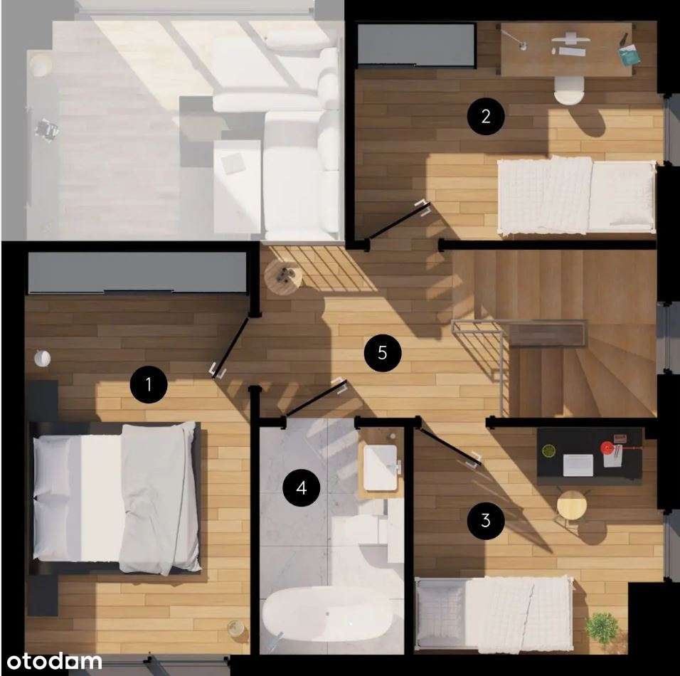 Wolnostojący nowoczesny dom piętrowy w Poznaniu - P.9-8