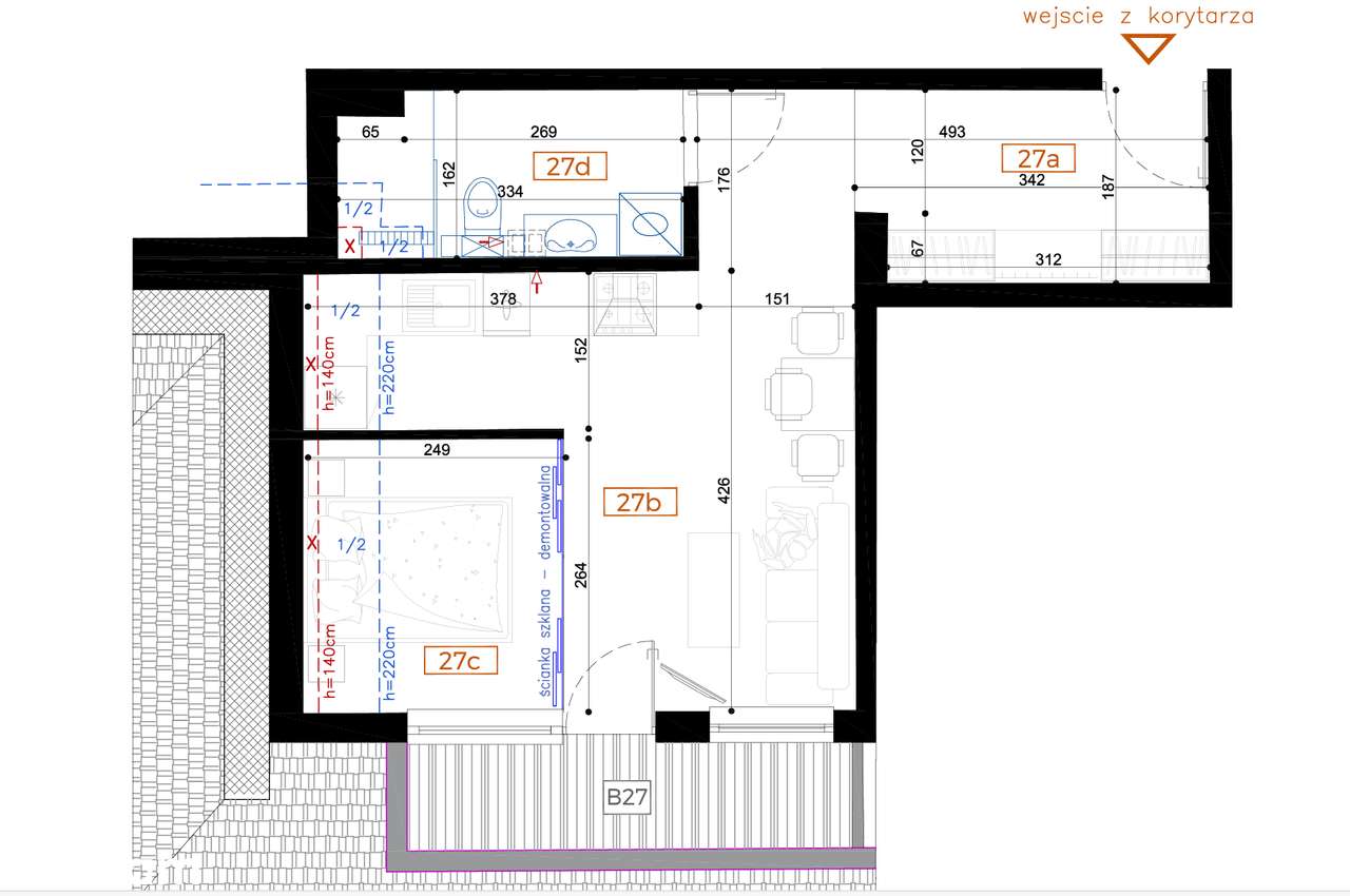 Przestronny 2 pok. apartament z balkonem w centrum Zakopanego-9