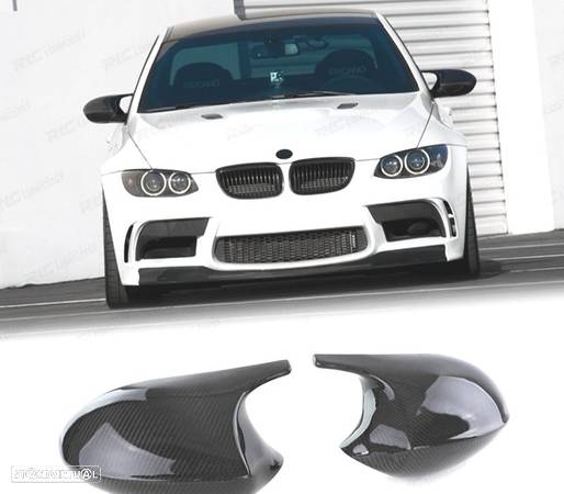 CAPAS DE ESPELHOS RETROVISORES CARBONO LOOK M1 PARA BMW SERIE 1 E81 E82 LCI 2010-2014 - 1