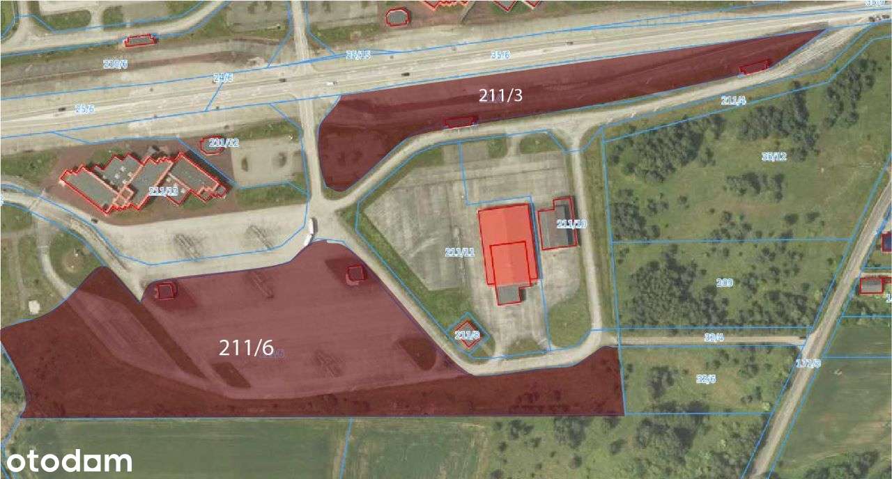 Działka inwestycyjna przy DK 32-2