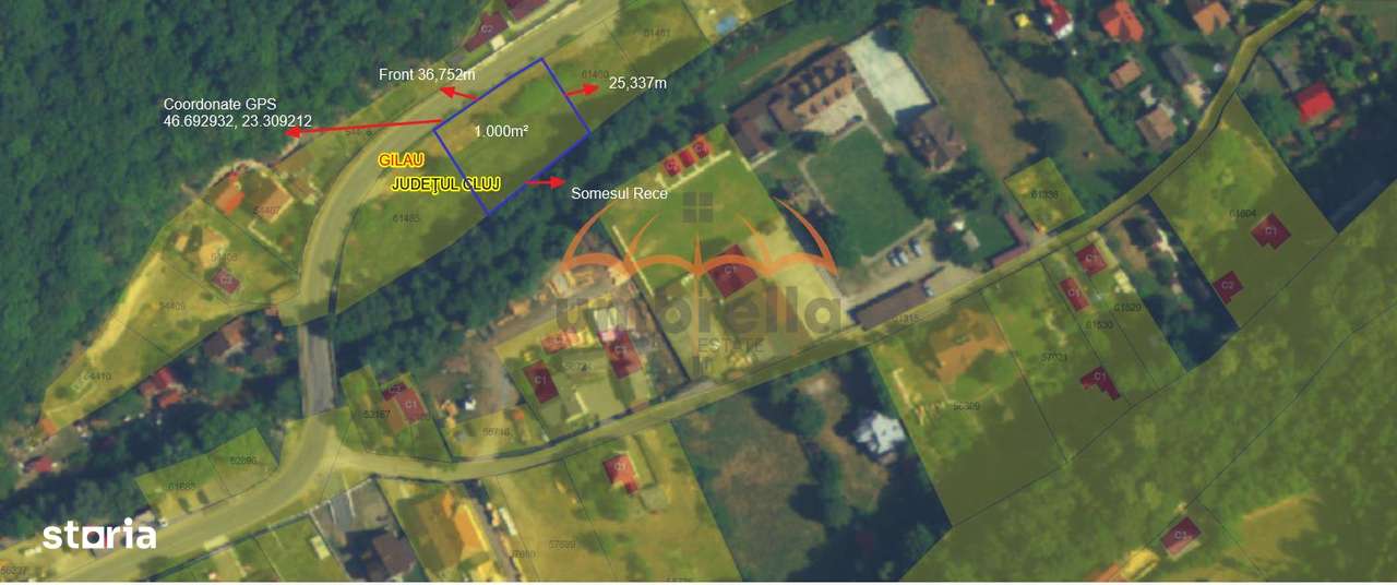 Teren de vanzare intravilan Somesul Rece 1000m² - Imagine principală: 1/3