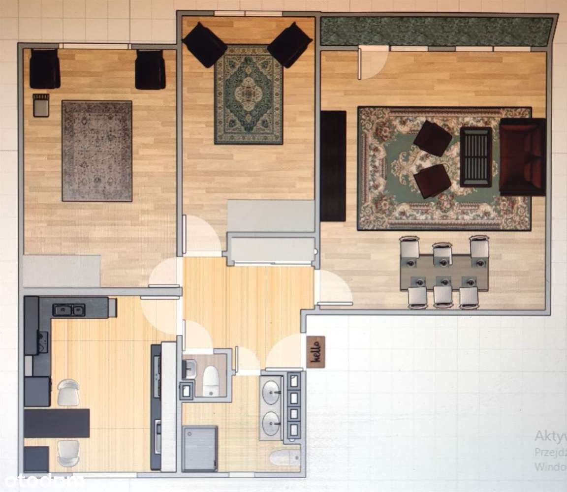 Wygodne trzypokojowe z dużą widną kuchnią-16