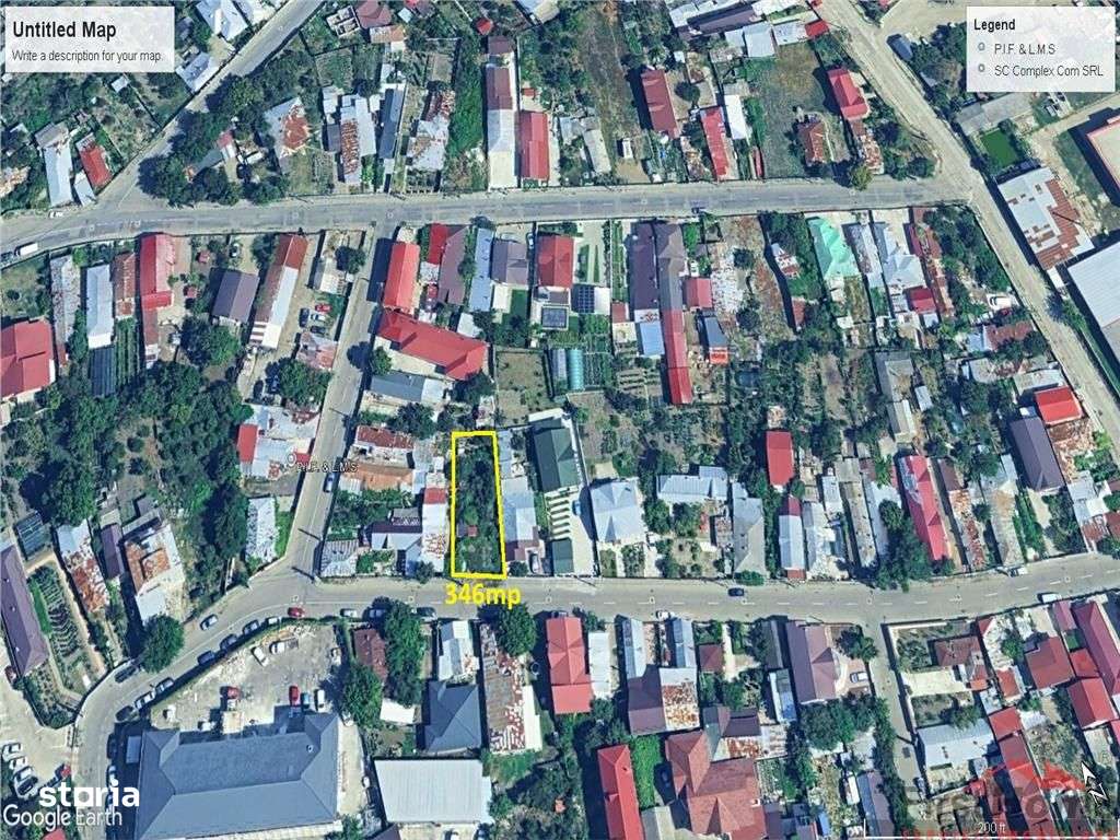 Teren 346mp de vanzare in Focsani pe strada Triumfului nr 3-6