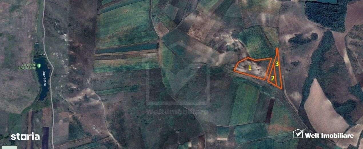 Cojocna, teren extravilan, 10.2 ha - 9 parcele - arabil, faneata - Imagine principală: 3/5