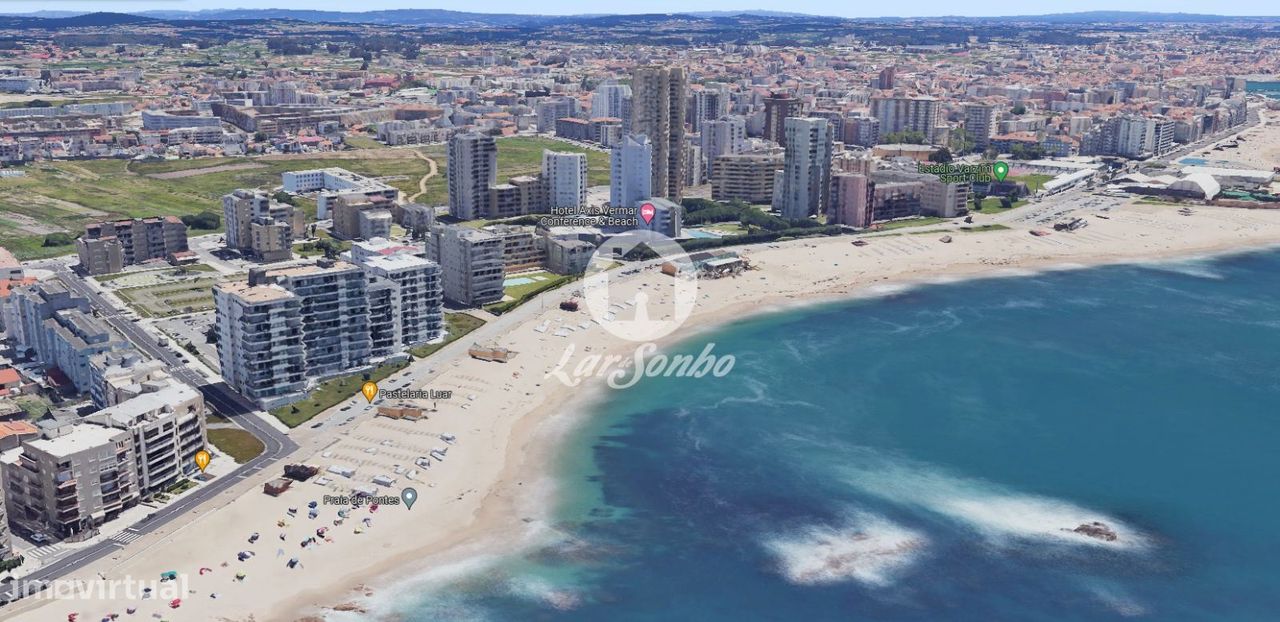 Apartamento T1+1 com L.G. p/2 carros em 1º linha de PRAIA na Póvoa ...