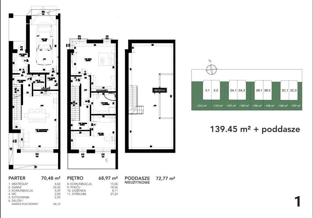 Bliźniak 140m2/z poddaszem 212m2 , ogród 110m2 Przy lesie OSTATNI-9