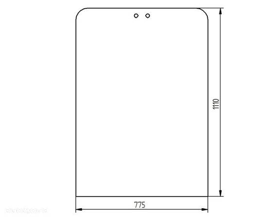 Szyba Szyby LIEBHERR Przednia górna 1100x775 nr 10 - 2