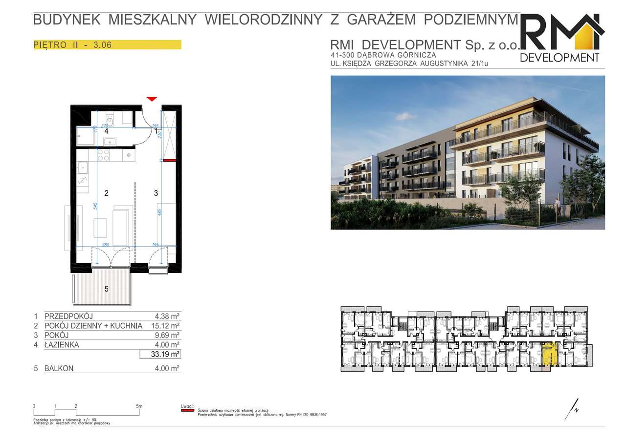 2 pokojowy apartament - Projekt Redena - Pełny obrazek: 2/20
