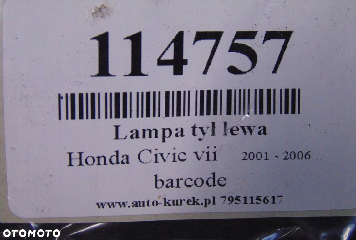 HONDA CIVIC VII LIFT LAMPA LEWA TYŁ - 6