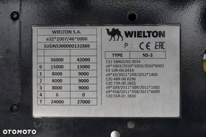 Wielton FIRANKA / MAŁO UŻYWANA / STANDARD / SAF / PALECIARA / OŚ PODNOSZONA / 2022 R - 26