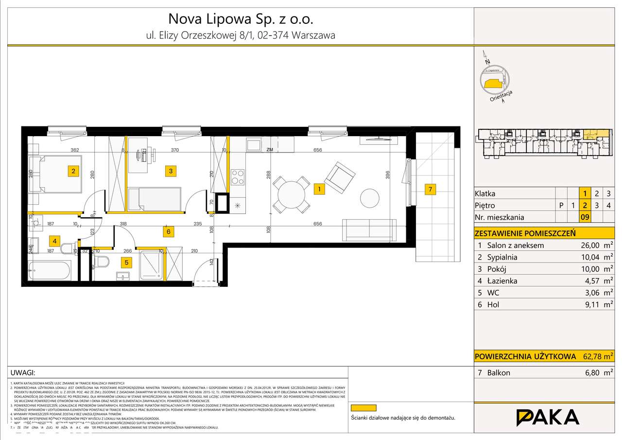 Nova Lipowa | mieszkanie 3-pok. | 9 - Pełny obrazek: 2/7