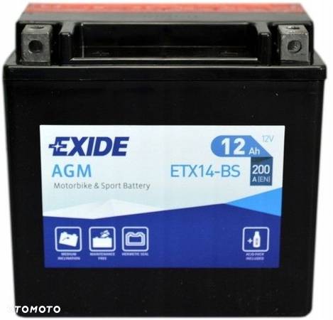 Akumulator EXIDE 12V 12Ah YTX14-BS, ETX14-BS Rybnik - 1