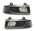 FARÓIS FRONTAIS LUZ DIURNA LED PARA BMW SERIE 3 E36 COUPE + CABRIO FUNDO PRETO - 1