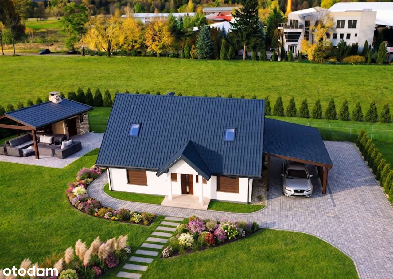 Dom w Miłkowie z widokiem na Śnieżkę