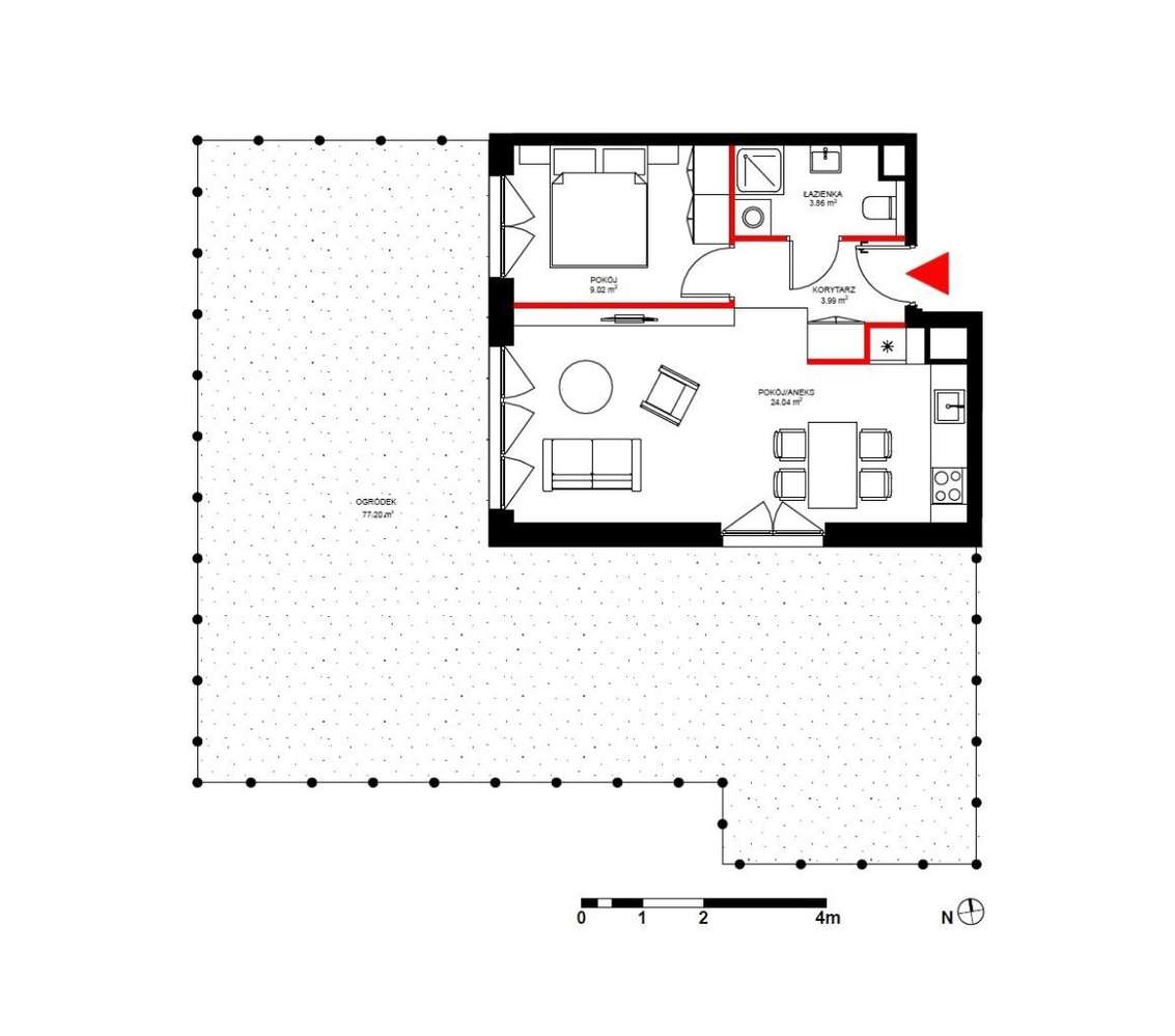 2 pokojowe mieszkanie z ogródkiem, gotowy budynek-19