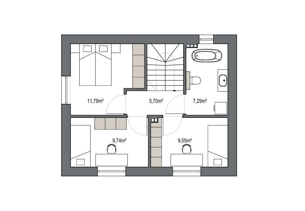 Bliźniaki oddzielone garażami | duże działki 520m2 - Pełny obrazek: 4/20
