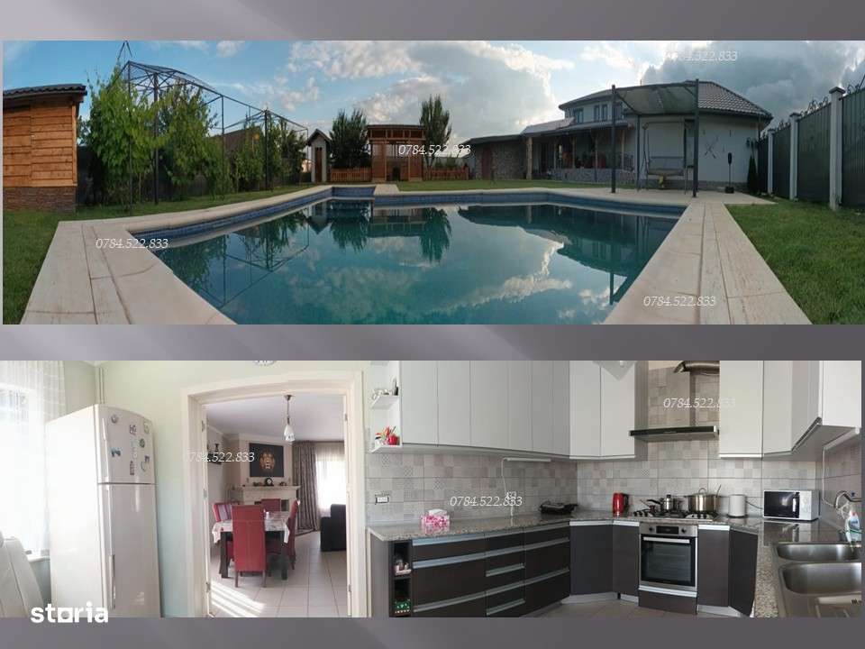 Vila spațioasă MOBILATĂ cu piscină și garaj – comuna Berceni Ilfov - Imagine principală: 5/18