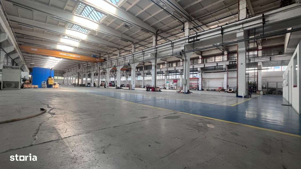 Hală industrială de închiriat – 3.739 mp, pod rulant, acces TIR-Astra - Imagine principală: 3/10