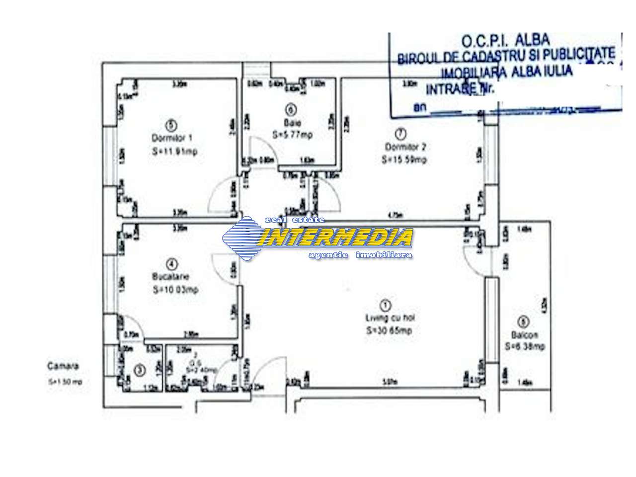 OKAZIE ! Vanzare Apartament 3 camere Bloc Nou loc parcare nefinisat-1