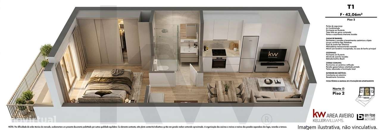 Oportunidade de Investimento: T1 Moderno no Coração de Aveiro - Grande imagem: 3/10