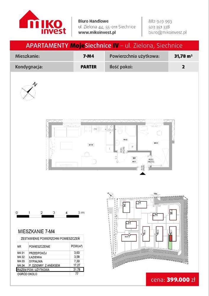Dwa pokoje z ogrodem i miejscem postojowym - Pełny obrazek: 4/8