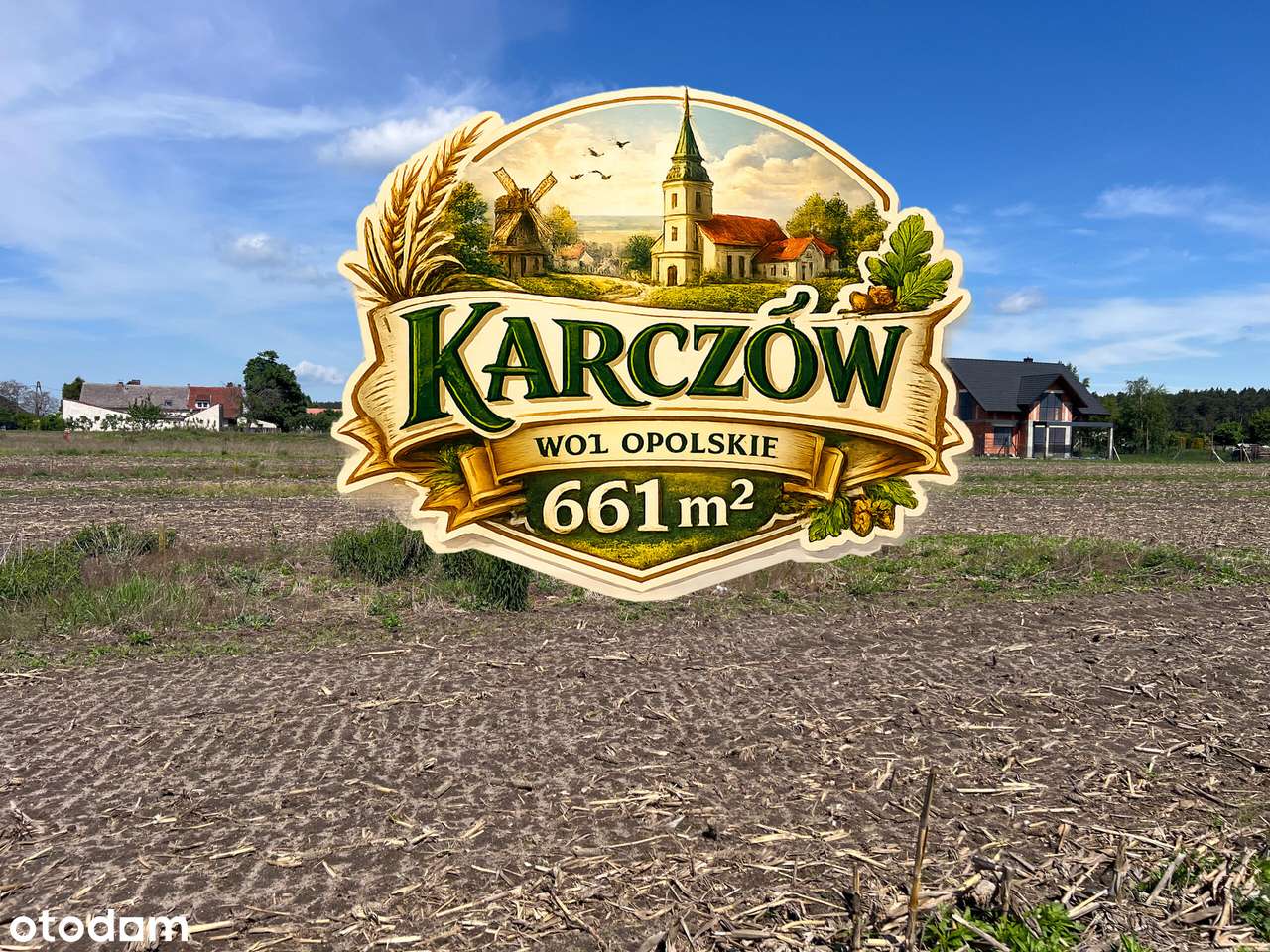 Działka budowlana z WZ 661 m² — Karczów, gm. Dąbrowa-0
