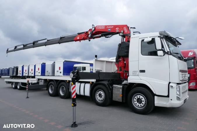 Volvo FH 460 / 8X4 / PLATFORM + HDS FASSI F455 + TANDEM METACO TRAILER/ 7.5 M - 4