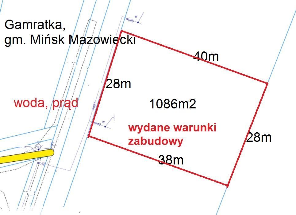 Działki budowlane GAMRATKA, 125zł/m2, szer. 28m
