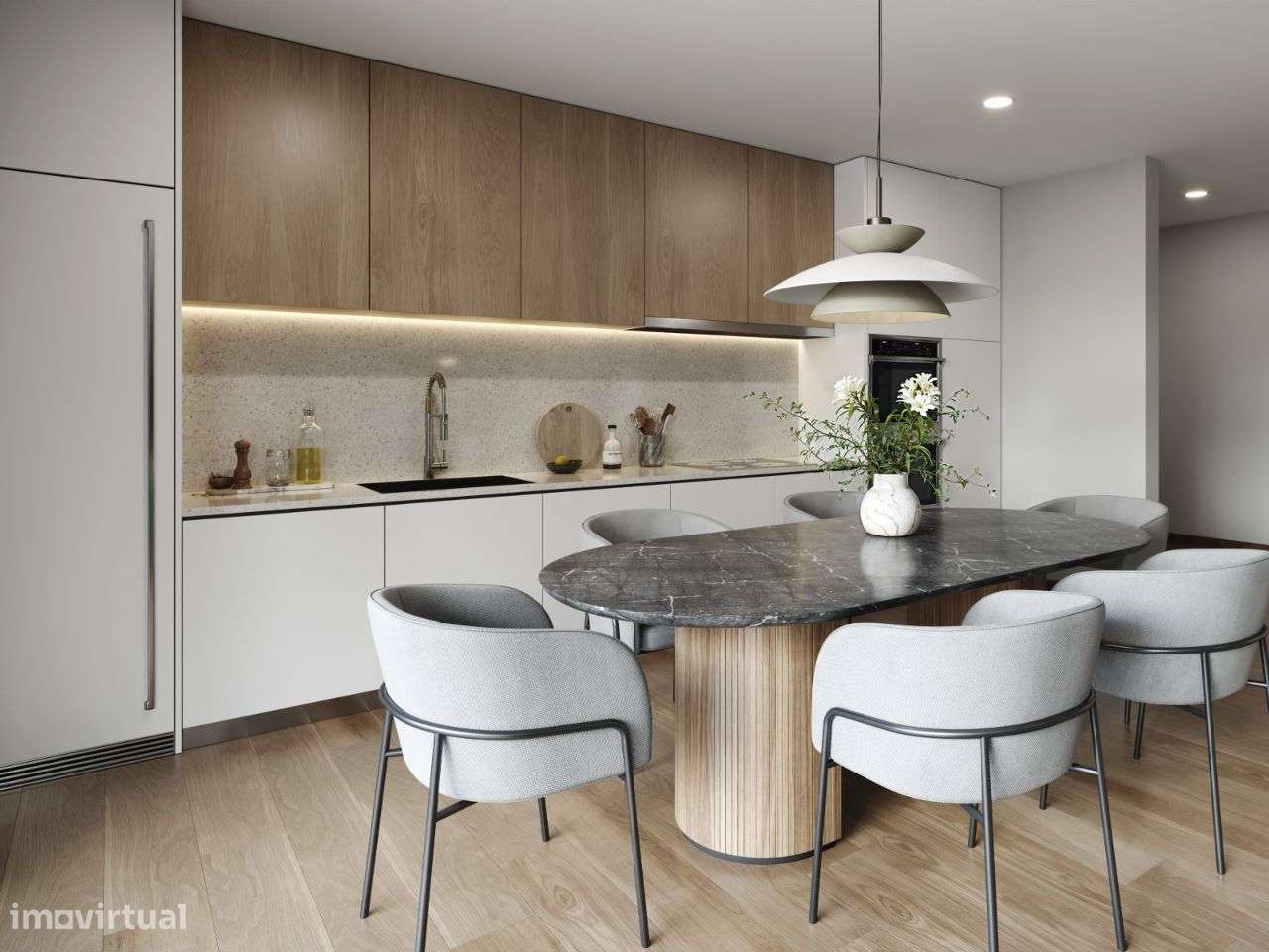 Apartamento T2 em construção com terraço e jardim - Grande imagem: 2/38