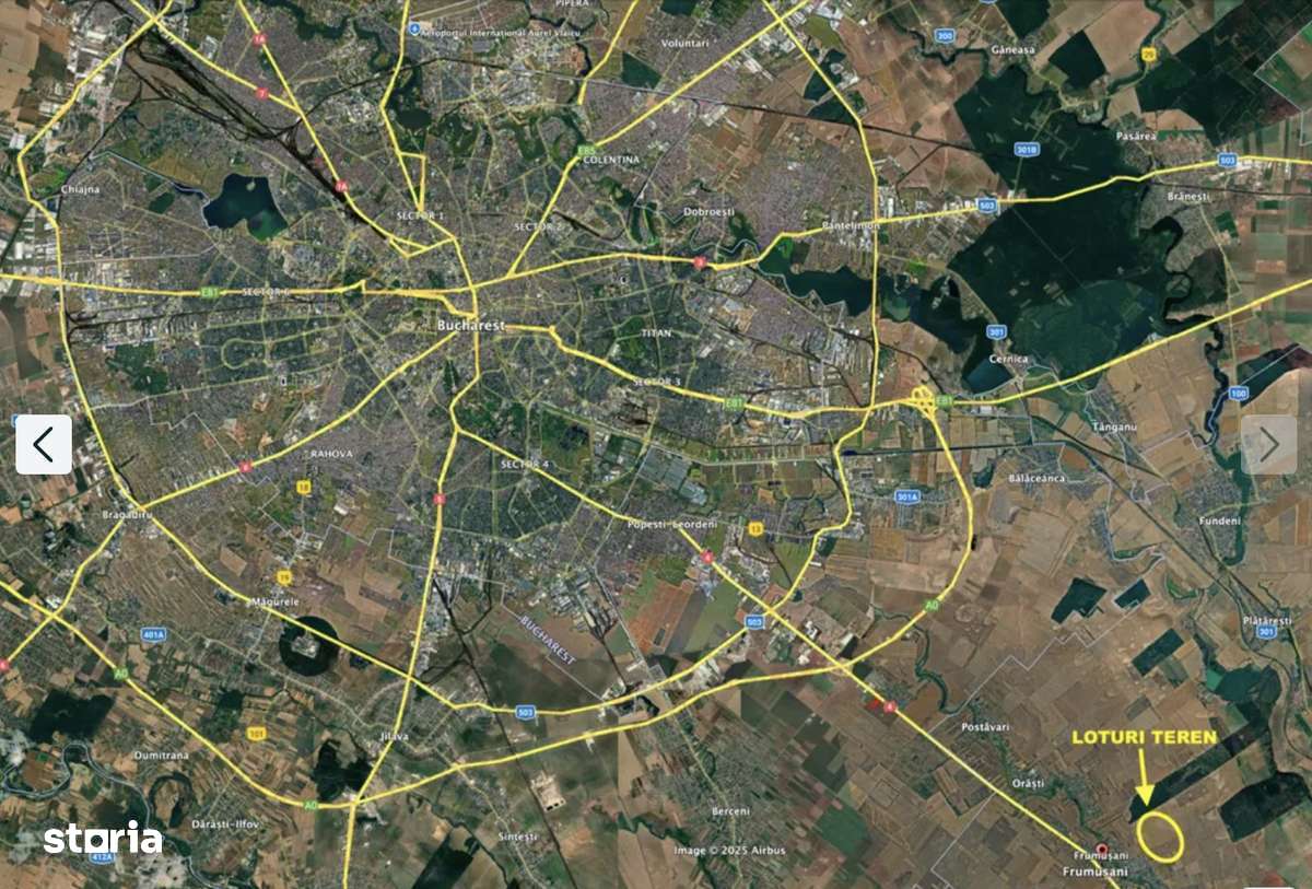 PROMOTIE SOC! teren intravilan Frumusani lângă București, pădure, RATE - Imagine principală: 2/5