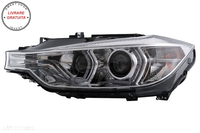 Faruri Angel Eyes LED DRL BMW 3 Series F30 F31 Sedan Touring (10.2011-05.2015) Cro- livrare gratuita - 3