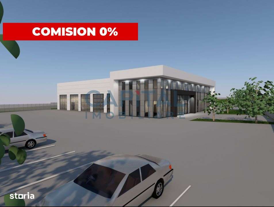 Fara comicion! Teren 10000 mp, front 60 m la DN, A/C HALA service auto - Imagine principală: 1/3