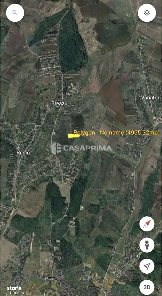 Teren de vanzare, Breazu, 9930 mp, ideal investitie 4,9 euro/mp - Imagine principală: 2/6