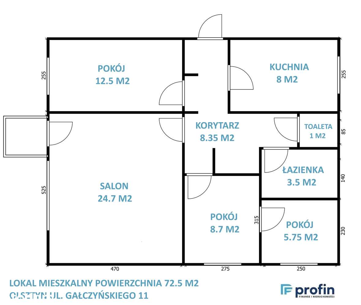 Mieszkanie 4 pokoje 72.5 m² Osiedle Mleczna Olsztyn-19