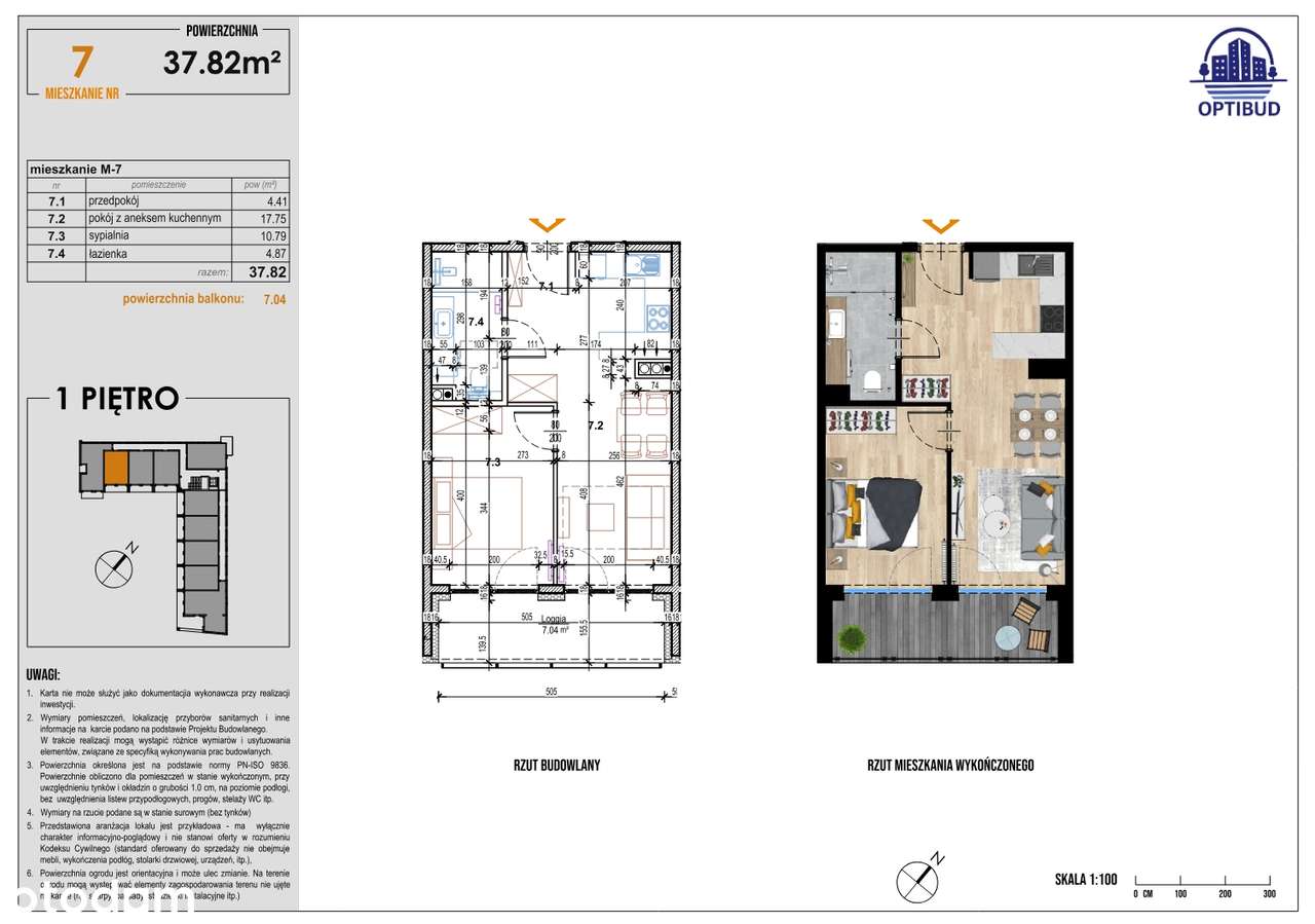 Słoneczne Tarasy - mieszkanie nr 7 (pierwsze piętro) - Pełny obrazek: 1/8