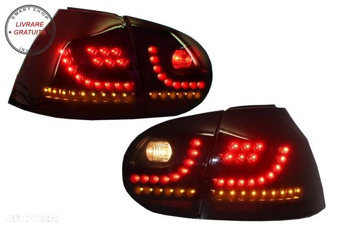 Stopuri LED VW Golf V 5 Fumuriu Negru Extrem Design Urban Style- livrare gratuita - 5