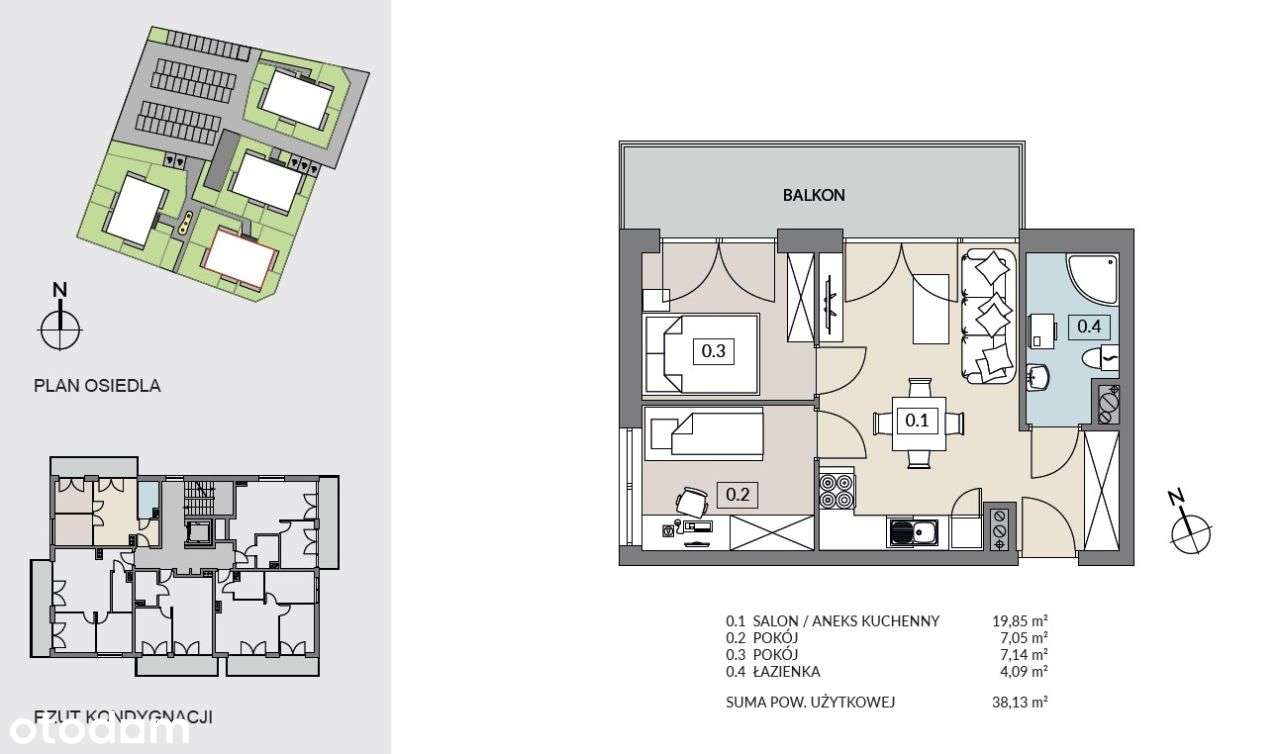 3 pokojowe mieszkanie, balkon, Umultowo blisko Uam-3