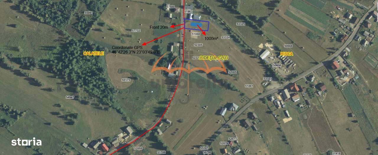 Teren  de vanzare intravilan in Rasca-central 1000m² - Imagine principală: 2/7