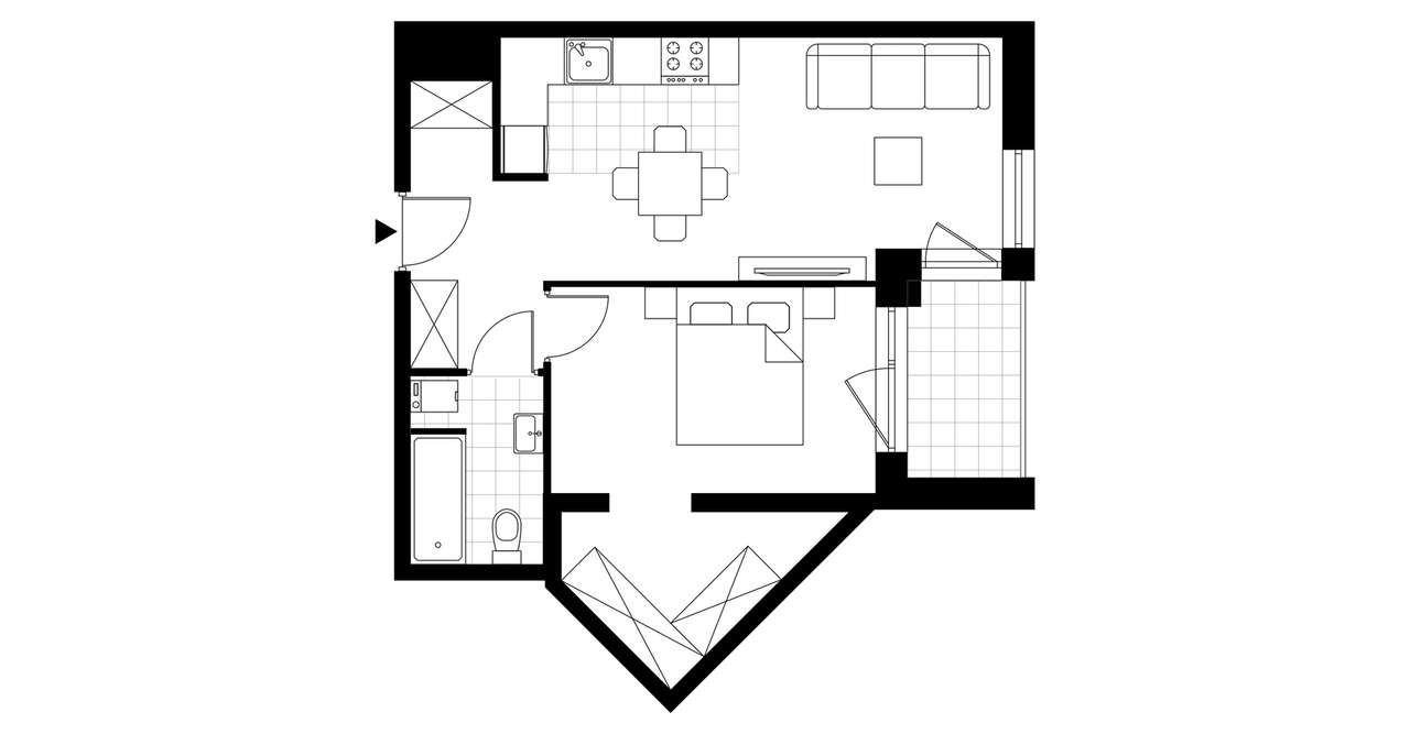 Sky Trust etap I​I | mieszkanie 2-pok. | M117 - Pełny obrazek: 5/10