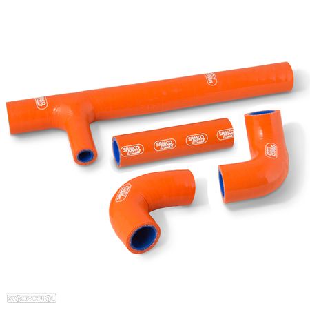 kit tubos radiador samco ktm 250 / 300 2017 laranja - 1