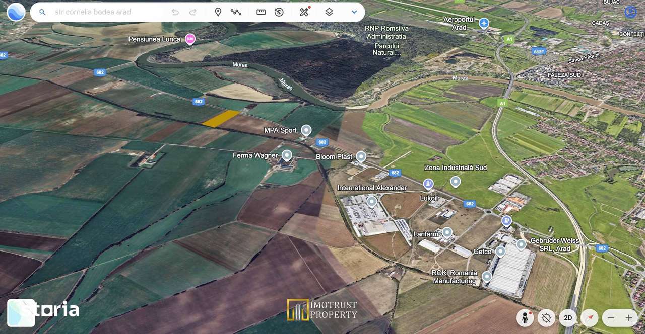 Teren 21.000 mp – Arad, Zona Industrială Sud – Acces A1 - Imagine principală: 3/5