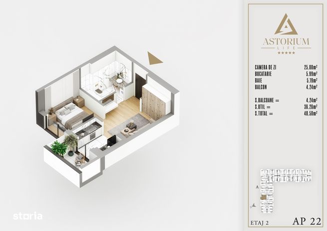 Titan Pallady Garsoniera tip Studio Astorium Predare Decembrie 2025-1