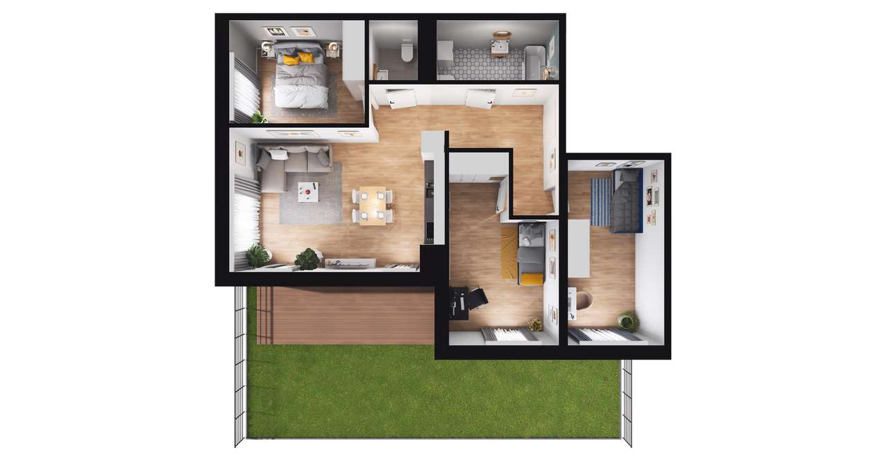 4-pokojowe mieszkanie 78m2 + ogródek Bez Prowizji - Pełny obrazek: 2/8
