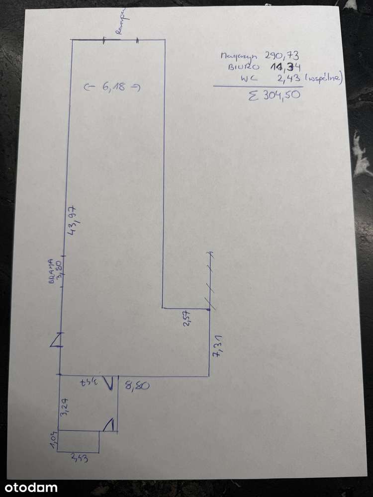 Do wynajęcia – Pow. magazynowa/ biurowa 304,50 m² Poznań/ Luboń - Pełny obrazek: 5/5