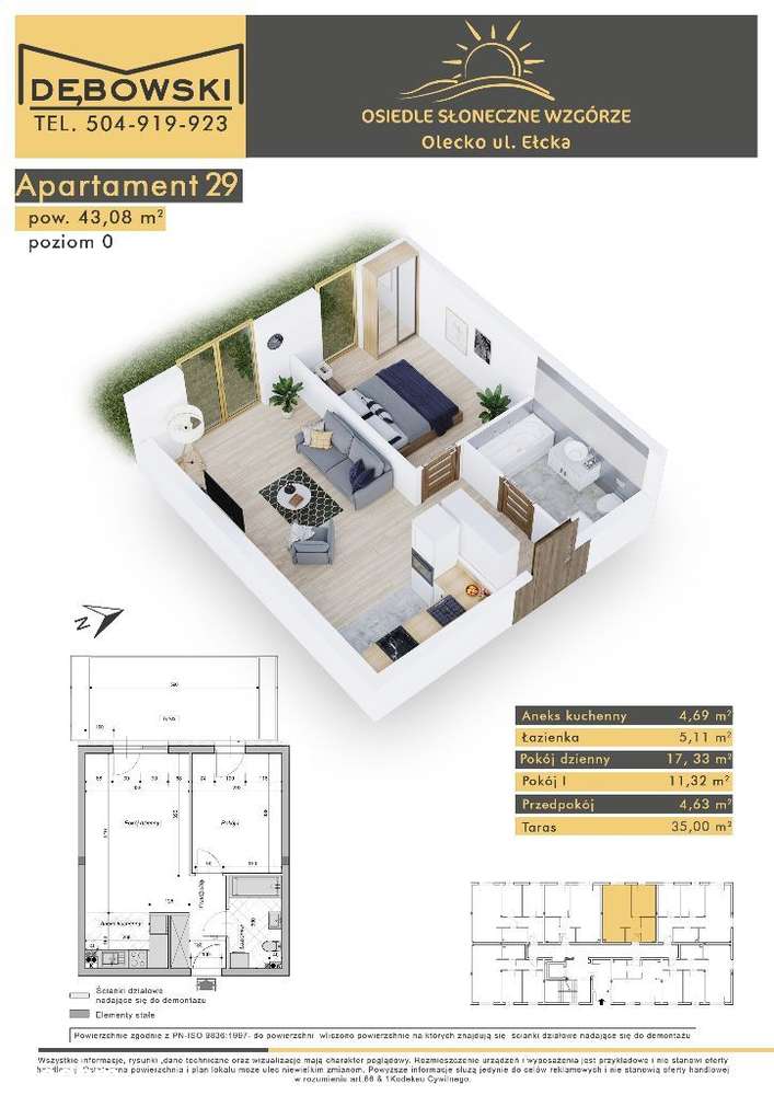 Słoneczne Wzgórze M29 C2 43,08m2 - Pełny obrazek: 2/14