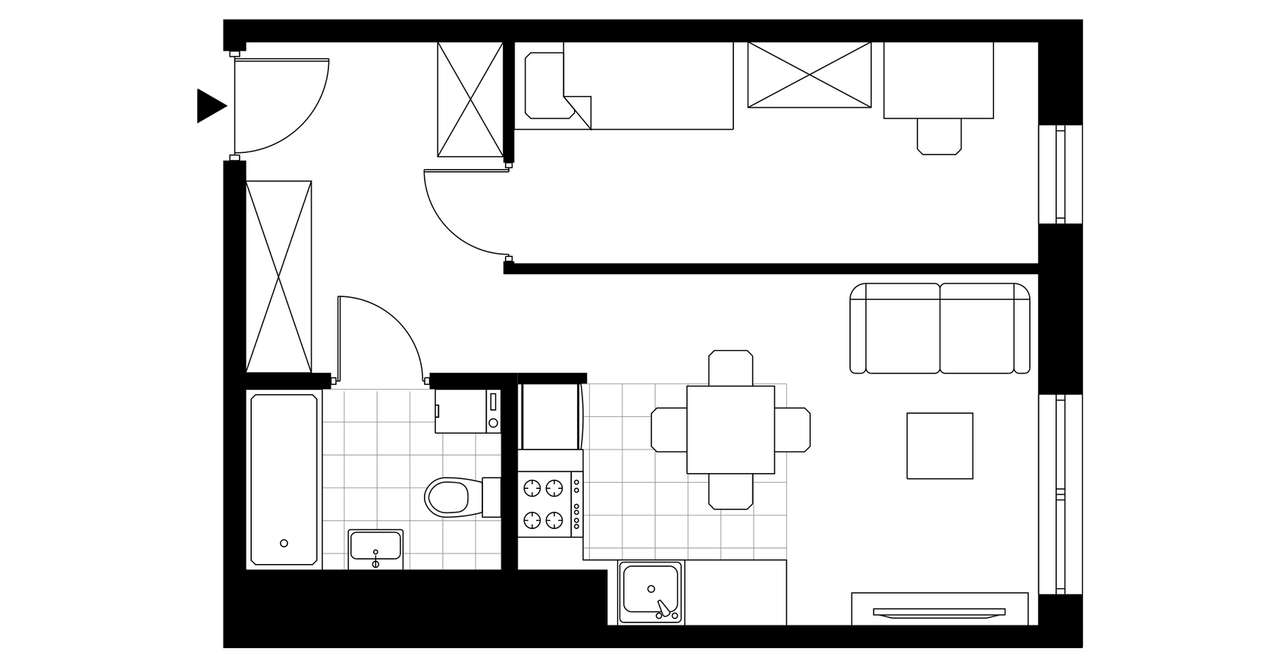 2-pokojowe mieszkanie 41m2 Bezpośrednio - Pełny obrazek: 3/8